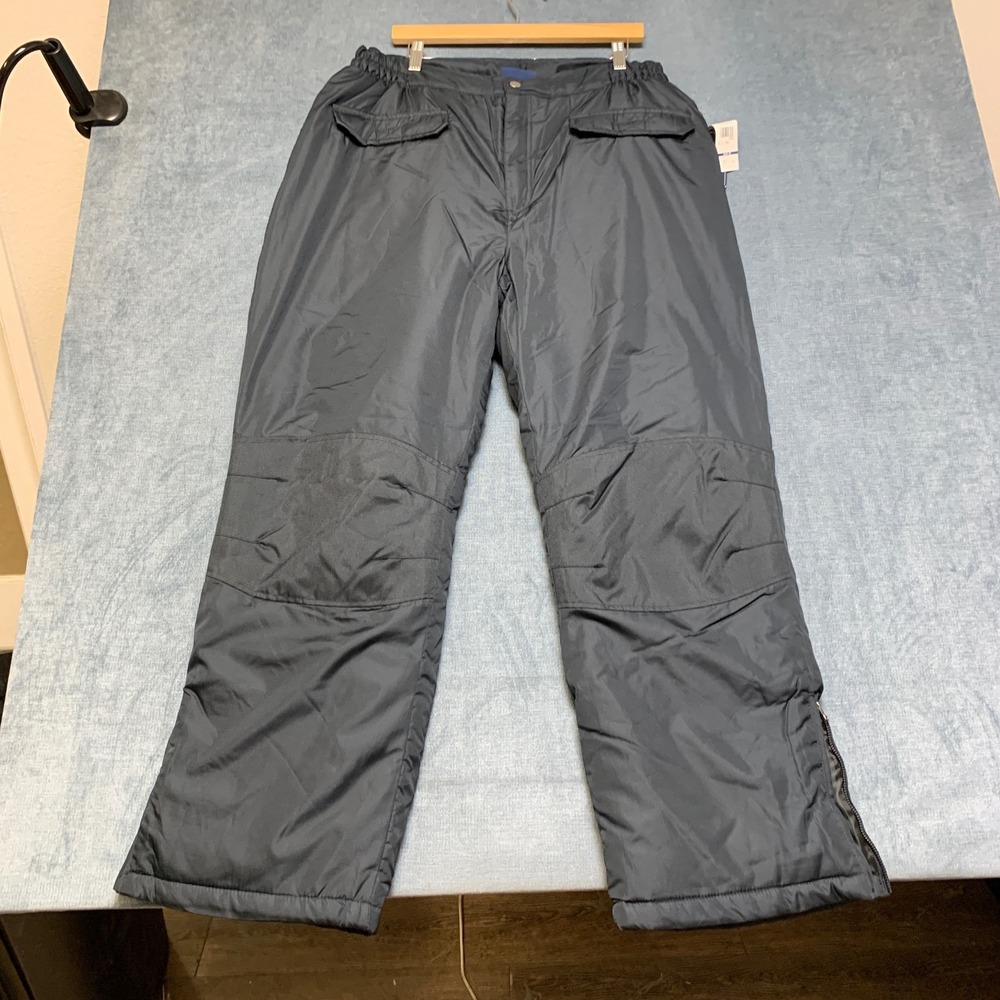 Cherokee An American Standard Ski Pants Mens XL Black Double Knee Snowboarding